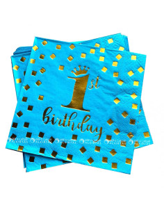 Set de 20 Serviettes Anniversaire