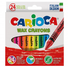 Set De 24 Crayons Cire Wax Pastel - Carioca
