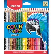 Set de 24 Crayons Color'Peps Animal, Maped - Réf.832224