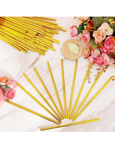 Set de 25 Pailles Anniversaire en Carton Laser