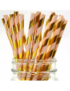 Set de 25 Pailles Anniversaire en Carton
