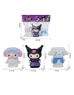 Set de 3 Figurines Kawaii Lovely Baby