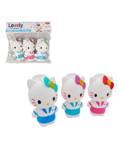 Set de 3 Figurines Mignons Style Hello Kitty
