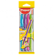 Set de 4 Stylos à Bille Maped Ice Fun - Réf.224546