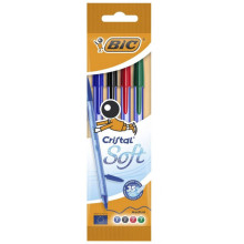 Set De 4 Stylos Cristal Soft, Medium - Bic