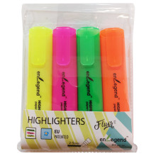 Set de 4 Surligneurs Couleurs Fluo - Enlegend