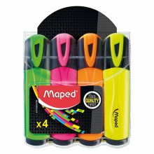 Set de 4 Surligneurs Fluo Neon - Maped