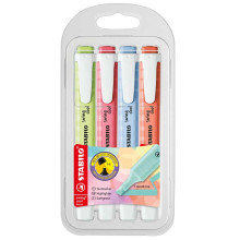 Set De 4 Surligneurs Swing Cool Pastel Assortis, Stabilo