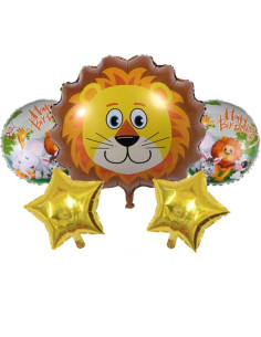Set de 5 Ballons Gonflable, Jungle