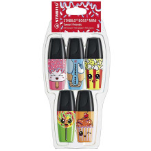 Set De 5 Boss Mini Surligneurs Fluo Sweet Friends - Stabilo