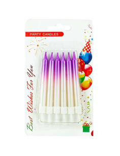 Set de 6 Bougies Anniversaire Spirale