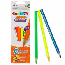 Set De 6 Crayons Néon Triangulaires Maxi - Carioca
