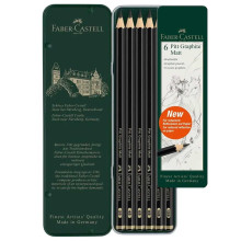 Set de 6 Crayons Pitt Graphite Matt - Faber Castell