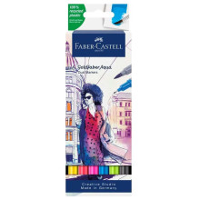 Set De 6 Feutres Aquarellable Goldfaber Double Pointe, Faber-Castell - Réf.164606