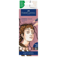 Set De 6 Feutres Aquarellable Goldfaber Double Pointe Portrait, Faber-Castell - Réf.164812