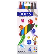 Set de 6 Feutres Aquarelle de Coloriage - Doms
