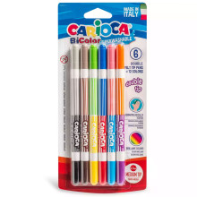 Set De 6 Feutres Double BiColor - Carioca