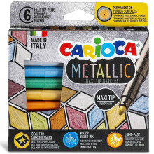 Set De 6 Feutres Métallique Maxi - Carioca