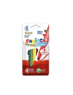 Set de 6 Feutres Maxi  Tip 6 mm - CARIOCA