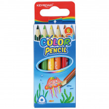 Set de 6 Mini Crayons Triangulaires, Keyroad - Réf.971283