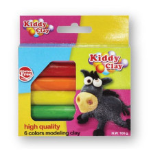 Set de 6 Pâtes à Modeler 100 gr, Kiddy Clay - Réf.KC-BX-100-6