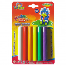 Set de 6 Pâtes À Modeler Dinosaur, 100 gr - KidArt