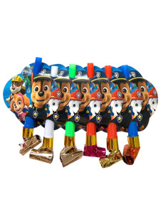 Set de 6 Sifflets Anniversaire, Paw Patrol