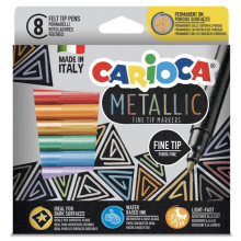 Set De 8 Feutres Métallique Fine - Carioca