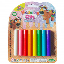 Set de 8 Pâtes À Modeler Glitter - KidArt