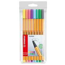 Set De 8 Stylos Feutre Pointe Fine 88, Pastel - Stabilo