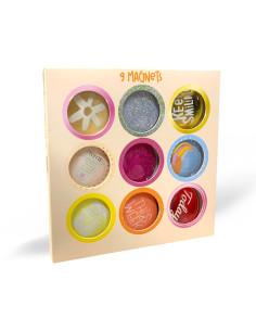 Set de 9 Aimants Décoratifs aux Motifs Joyeux et Inspirants