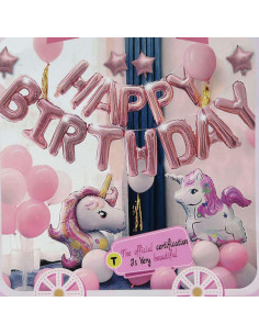 Set De Ballons Gonflables Anniversaire, Licorne