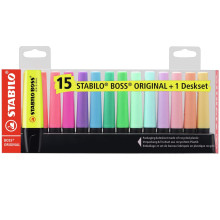 Set De Bureau 15 Surligneurs - Stabilo Boss Original