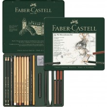 Set de Crayons Pitt Monochrome, Boîte Métal 21pcs