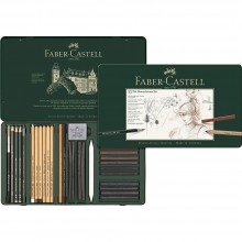 Set de Crayons Pitt Monochrome, Boite Métal 33pcs - Faber-Castell