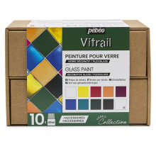 Set Peinture Sur Verre Base Solvant, Vitrail - Pébéo
