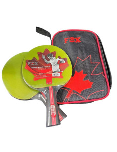 Set Raquettes Ping-Pong FOX avec Housse, Tennis de Table