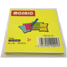 Stick Notes Fluo Jaune JINXIN 100 Feuilles 75/75 Mm
