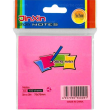 Stick Notes Fluo JINXIN 100 Feuilles 75/75 Mm
