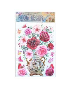 Stickers Muraux Autocollants Décoratifs Fleur 8D