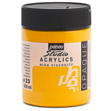 Studio Acrylique Fine Opaque 500 ml, Jaune Cadmium - Pébéo