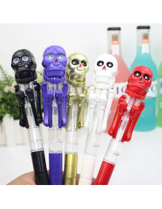Stylo Boxeur Lumineux Multicouleur Tête de Squelette