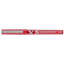 Stylo Roller PILOT V5 Hi-Tecpoint 0.5 - Pointe Fine - Rouge