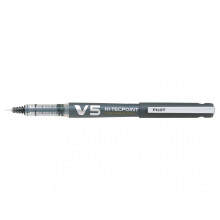 Stylo Roller PILOT V5 Hi-Tecpoint 0.5 - Rechargeable - Pointe Fine - Noir