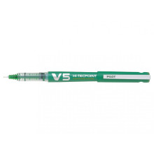 Stylo Roller PILOT V5 Hi-Tecpoint 0.5 - Rechargeable - Pointe Fine - Vert