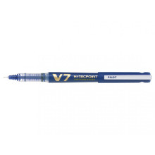Stylo Roller PILOT V7 Hi-Tecpoint 0.7 - Rechargeable - Pointe Moyenne - Bleu
