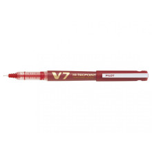 Stylo Roller PILOT V7 Hi-Tecpoint 0.7 - Rechargeable - Pointe Moyenne - Rouge