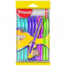 Stylos Bille Ice Fun Medium 10pcs Essentials Maped - Réf.224540