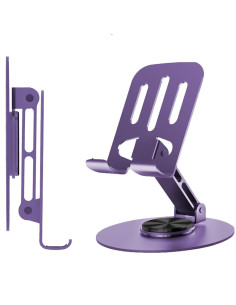 Support Téléphone Réglable Pliable Rotatif, Violet