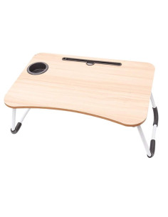 Table de Lit Pliante PM Uni Multifonction, Effet Bois